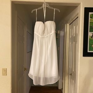 Jordan cocktail dress white chiffon NWOT